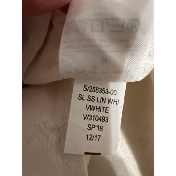 NWT Banana Republic Linen Beige Shirt Slim Fit S/S Casual Preppy Shirt Size: M - Picture 7 of 7